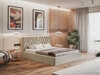 Polsterbett mit Bettkasten und Lattenrost 120x200 Andri Beige