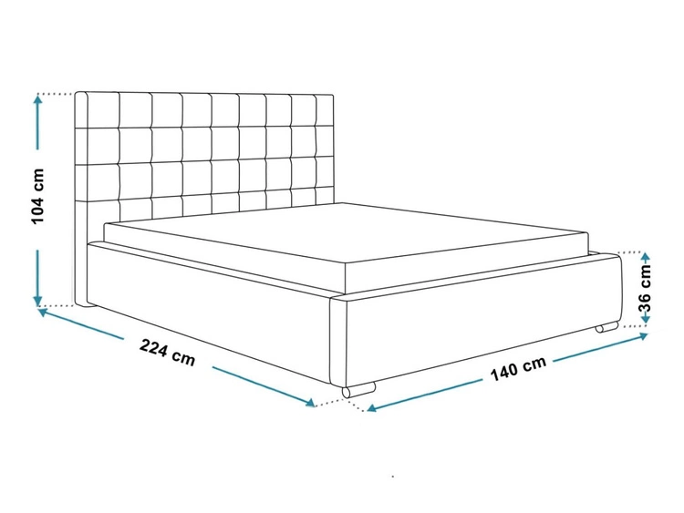 Polsterbett mit Bettkasten und Lattenrost 120x200 Terra Dunkelgrau