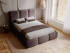 Polsterbett mit Bettkasten und Lattenrost 120x200 Bubble Braun