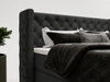 Boxspringbett mit Bettkasten 140x200 Lion Schwarz