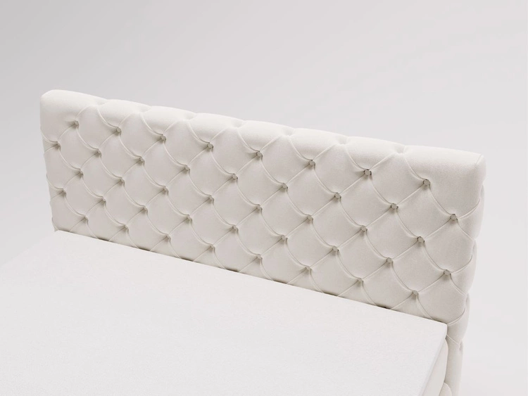 Boxspringbett mit Bettkasten 140x200 Canolo Creme