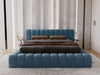 Polsterbett mit Bettkasten und Lattenrost 180x200 Italia Blau