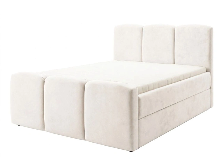 Boxspringbett mit Bettkasten 180x200 Campi Creme
