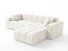 Ecksofa L-Form Rechts Moderne Ecksofa Loopo Creme
