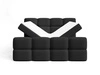 Boxspringbett mit Bettkasten 180x200 Rivon Schwarz