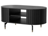 Möbel-Set für Wohnzimmer Soria Schwarz mat