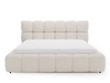 Polsterbett mit Bettkasten und Lattenrost 140x200 Modo aus Bouclé-Stoff Beige
