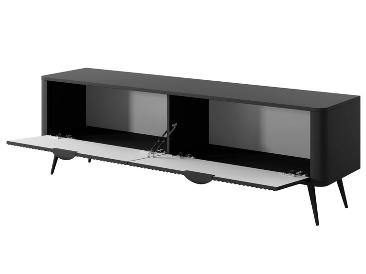 TV-Lowboard mit Türen 163 cm Latina Schwarz