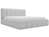 Polsterbett mit Bettkasten und Lattenrost 120x200 Cloud Bouclé-Stoff Hellgrau