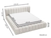 Polsterbett mit Bettkasten und Lattenrost 140x200 Italia Hellgrau