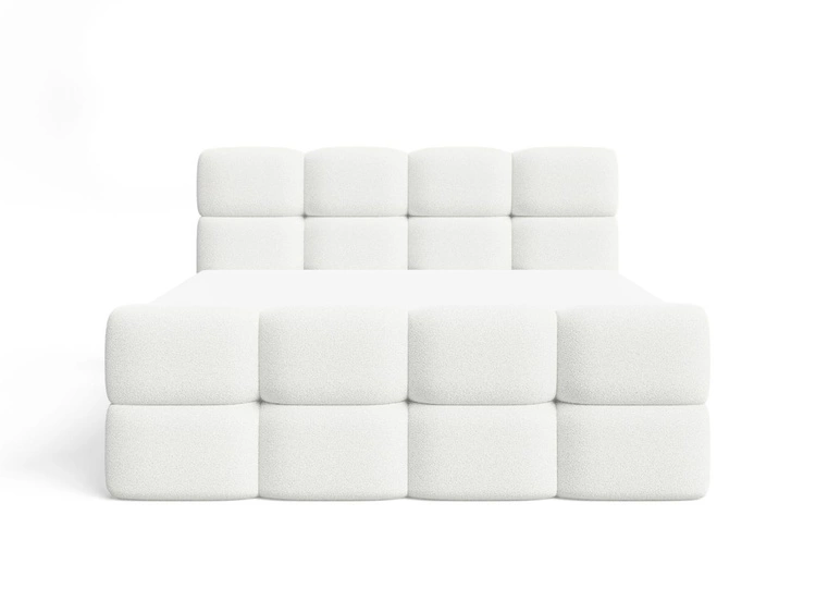 Boxspringbett mit Bettkasten 140x200 Rivon Creme