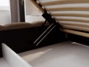 Polsterbett mit Bettkasten und Lattenrost 140x200 Modo aus Bouclé-Stoff Braun