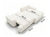 Ecksofa L-Form Links mit Schlaffunktion und Bettkasten Caleo Creme