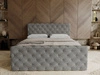 Boxspringbett mit Bettkasten 180x200 Lunaris Grau
