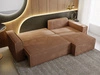 Ecksofa L-Form mit Schlaffunktion und Bettkasten Prato XL Braun 