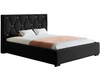 Polsterbett mit Bettkasten und Lattenrost 120x200 Tasso Schwarz