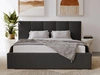  Polsterbett mit Bettkasten und Lattenrost 140x200 Lizbona  Schwarz