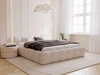 Polsterbett ohne Bettkasten mit Lattenrost 200x200 Cloud Low aus Bouclé-Stoff Beige