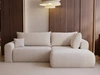 Ecksofa L-Form mit Schlaffunktion und Bettkasten Savana Bis Hellbeige