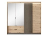 Drehtürenschrank mit Spiegel 220 cm Turia Artisan Eiche, Anthrazit