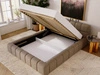 Polsterbett mit Bettkasten und Lattenrost 180x200 Alicante Boucle Braun